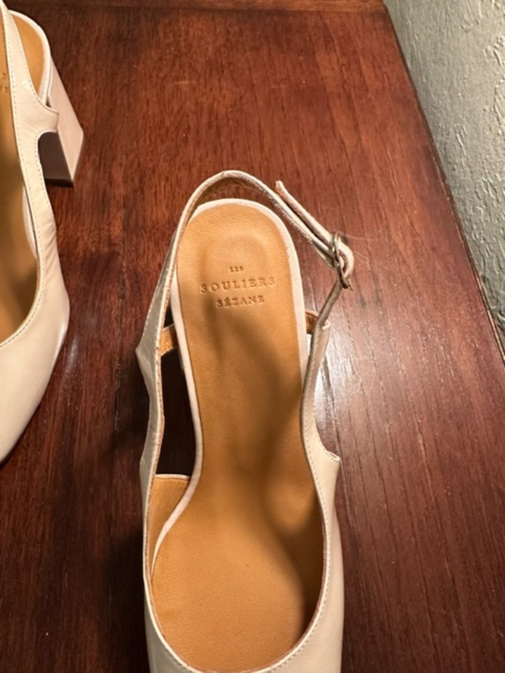 Sezane Elisa Slingback pumps NWOT 6 Cream White - Picture 3 of 4